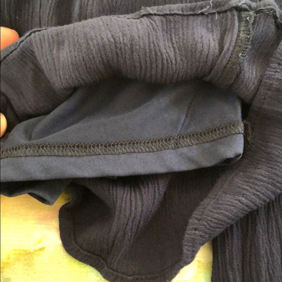 ❤️ Wishlist navy pull on crepe flowy pants L - Picture 4 of 6